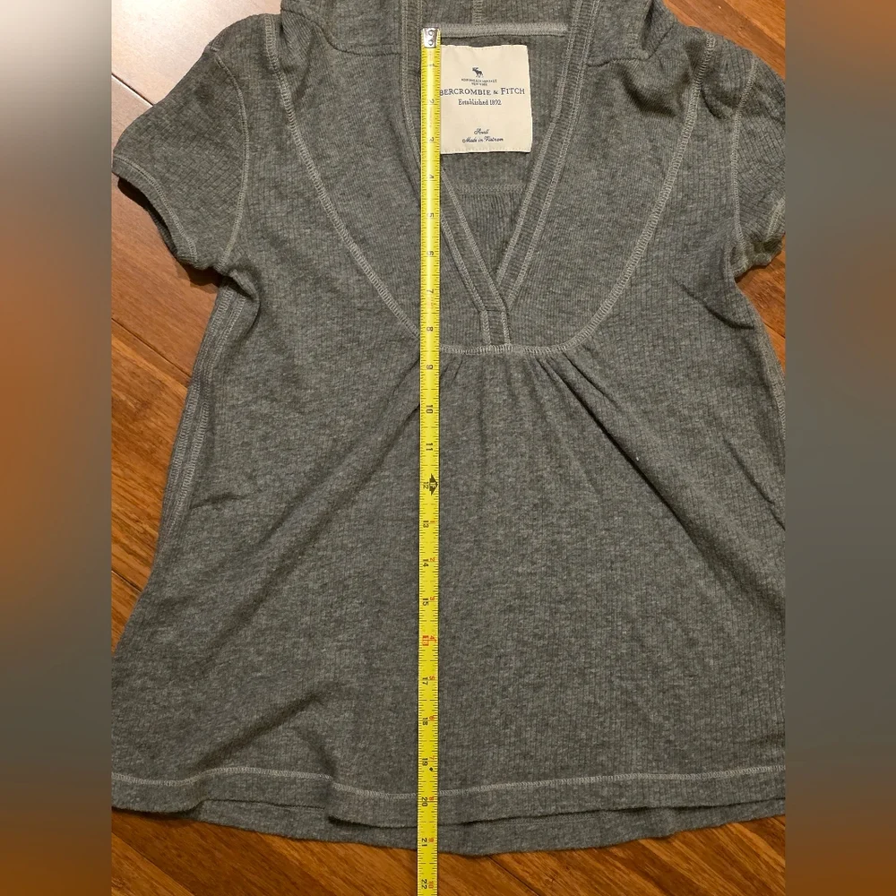 Abercrombie & Fitch Gray Women's Hooded Top - Picture 2 of 4
